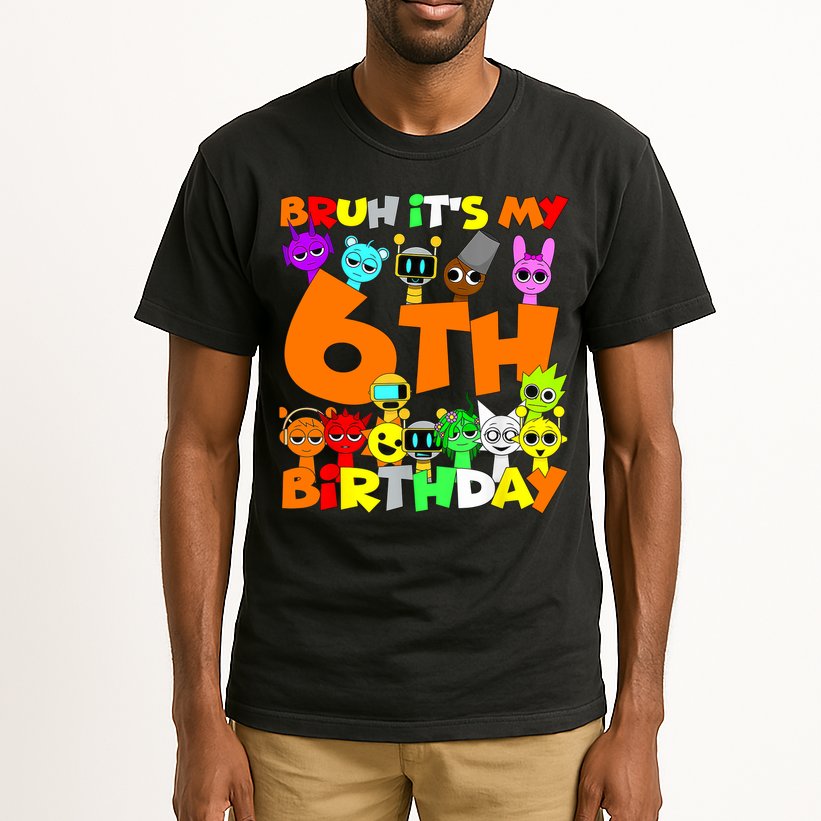 Sprunki Birthday Party 6th Birthday Toys Kids Girls Boys  Tall T-Shirt