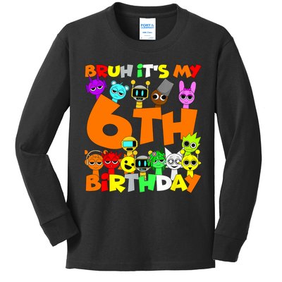 Sprunki Birthday Party 6th Birthday Toys Kids Girls Boys  Kids Long Sleeve Shirt