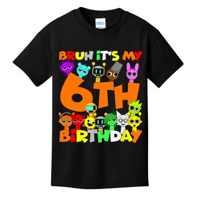 Sprunki Birthday Party 6th Birthday Toys Kids Girls Boys  Kids T-Shirt