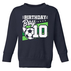 Soccer Birthday Party 10 Year Old Boy 10th Birthday Toddler Sweatshirt