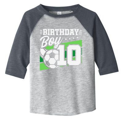 Soccer Birthday Party 10 Year Old Boy 10th Birthday Toddler Fine Jersey T-Shirt