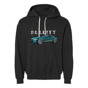 S550 Bullitt Performance Car 5.0liter V8 Muscle Green Garment-Dyed Fleece Hoodie