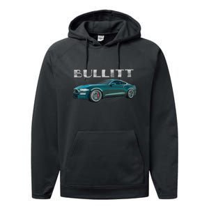 S550 Bullitt Performance Car 5.0liter V8 Muscle Green Performance Fleece Hoodie