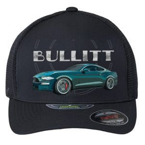 S550 Bullitt Performance Car 5.0liter V8 Muscle Green Flexfit Unipanel Trucker Cap