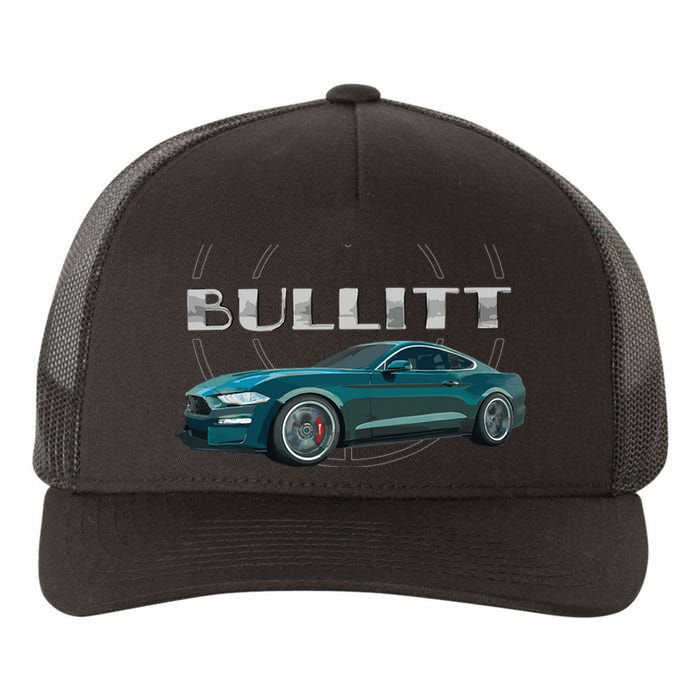 S550 Bullitt Performance Car 5.0liter V8 Muscle Green Yupoong Adult 5-Panel Trucker Hat