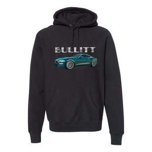 S550 Bullitt Performance Car 5.0liter V8 Muscle Green Premium Hoodie