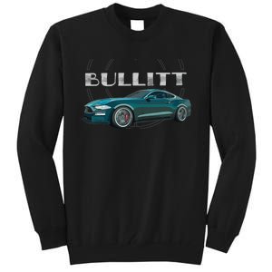 S550 Bullitt Performance Car 5.0liter V8 Muscle Green Tall Sweatshirt