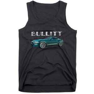 S550 Bullitt Performance Car 5.0liter V8 Muscle Green Tank Top