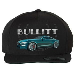 S550 Bullitt Performance Car 5.0liter V8 Muscle Green Wool Snapback Cap