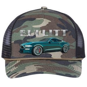 S550 Bullitt Performance Car 5.0liter V8 Muscle Green Retro Rope Trucker Hat Cap