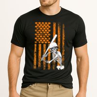 Skeleton Baseball Player Fan Skeleton Halloween Baseball Cooling Performance Crew T-Shirt