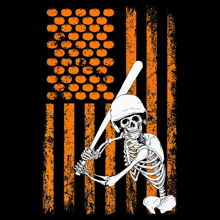 Skeleton Baseball Player Fan Skeleton Halloween Baseball Cooling Performance Crew T-Shirt