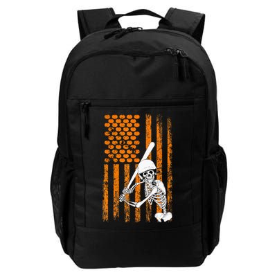 Skeleton Baseball Player Fan Skeleton Halloween Baseball Backpack