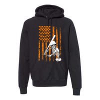 Skeleton Baseball Player Fan Skeleton Halloween Baseball Premium Hoodie