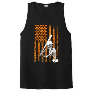 Skeleton Baseball Player Fan Skeleton Halloween Baseball PosiCharge Competitor Tank