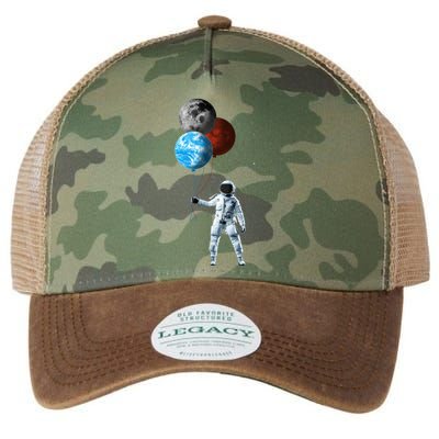 Planet Balloons Astronaut Space Legacy Tie Dye Trucker Hat