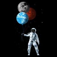 Planet Balloons Astronaut Space Apron