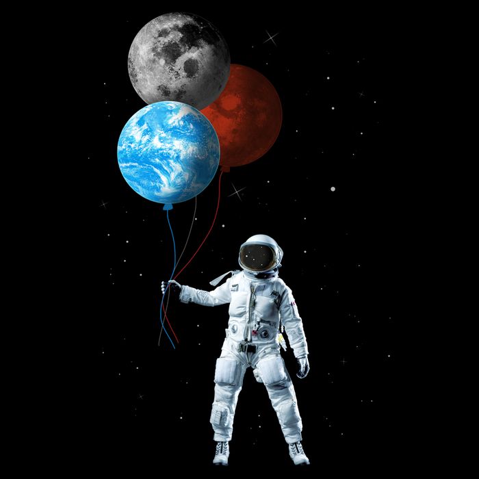 Planet Balloons Astronaut Space Apron