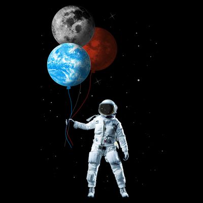 Planet Balloons Astronaut Space T-Shirt