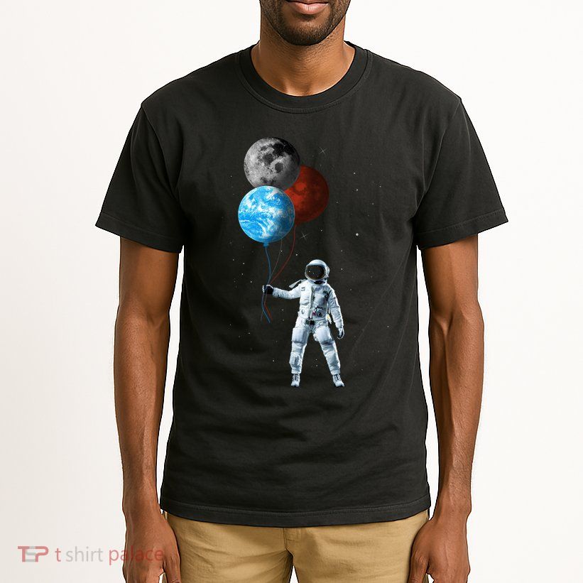 Planet Balloons Astronaut Space Tall T-Shirt