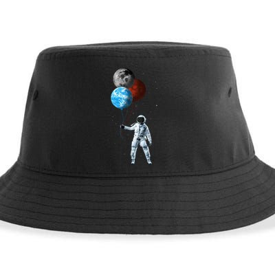 Planet Balloons Astronaut Space Sustainable Bucket Hat
