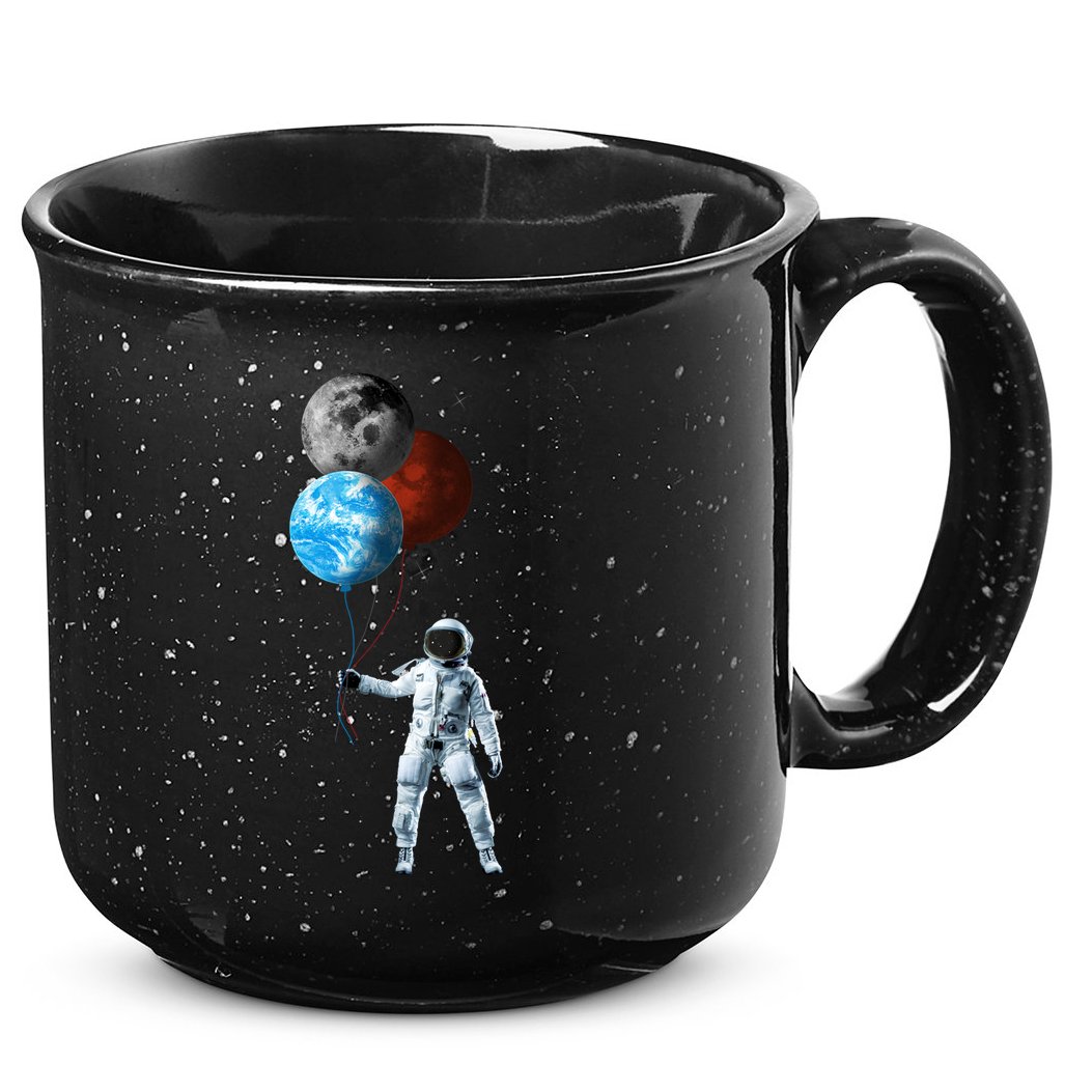 Planet Balloons Astronaut Space 15oz Campfire Ceramic Mug