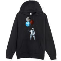 Planet Balloons Astronaut Space Premium Pullover Hoodie
