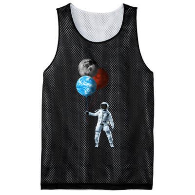 Planet Balloons Astronaut Space Mesh Reversible Basketball Jersey Tank