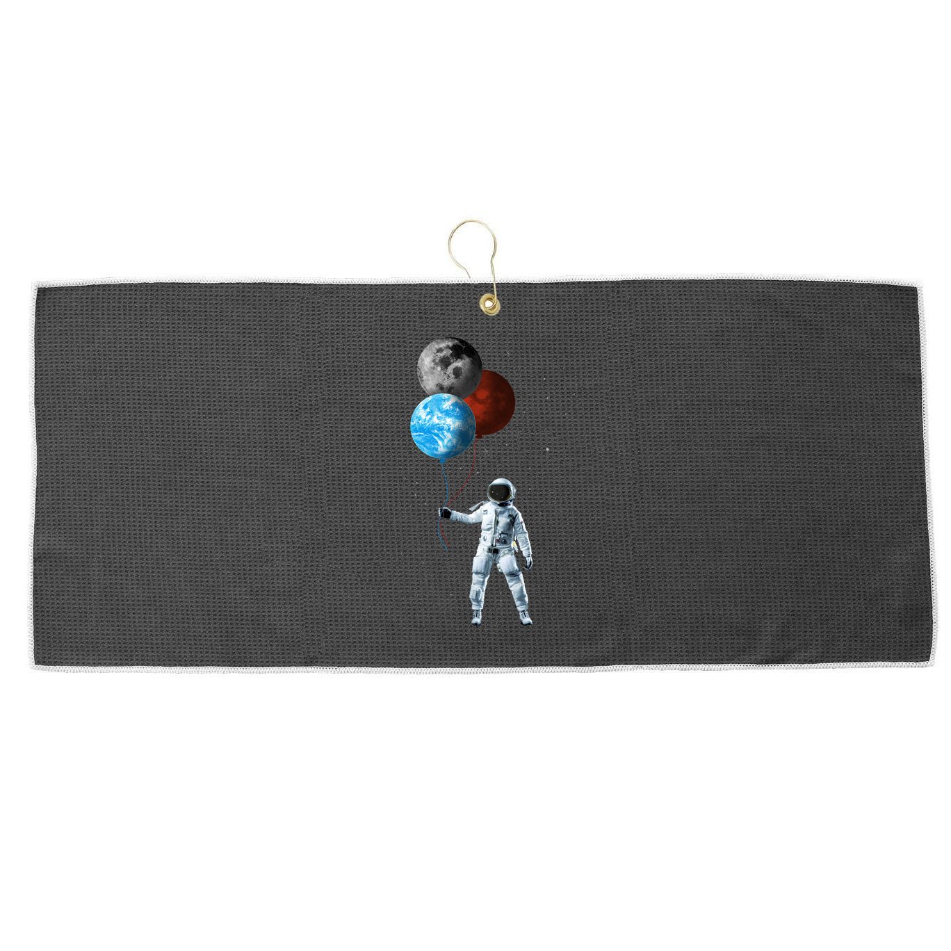 Planet Balloons Astronaut Space Large Microfiber Waffle Golf Towel