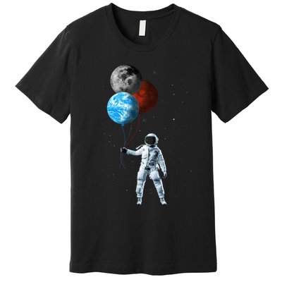 Planet Balloons Astronaut Space Premium T-Shirt