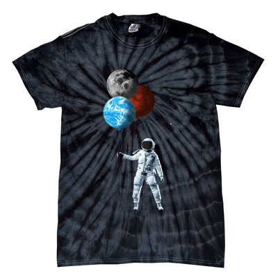Planet Balloons Astronaut Space Tie-Dye T-Shirt