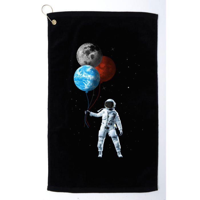 Planet Balloons Astronaut Space Golf Towel