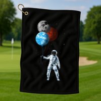Planet Balloons Astronaut Space Golf Towel