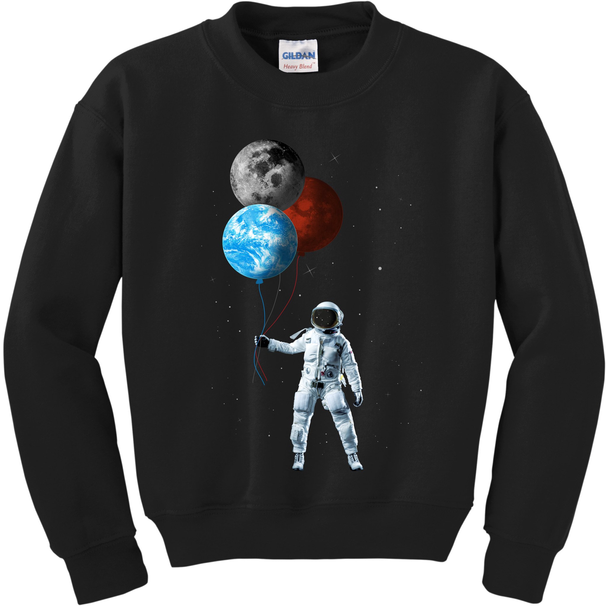Planet Balloons Astronaut Space Kids Sweatshirt