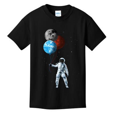 Planet Balloons Astronaut Space Kids T-Shirt