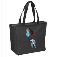 Planet Balloons Astronaut Space Zip Tote Bag