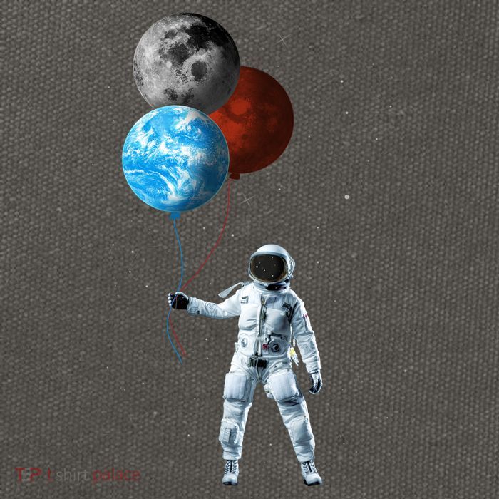 Planet Balloons Astronaut Space Cotton Canvas Backpack