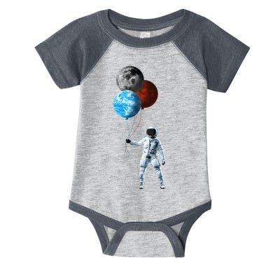Planet Balloons Astronaut Space Infant Baby Jersey Bodysuit