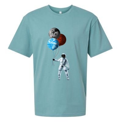 Planet Balloons Astronaut Space Sueded Cloud Jersey T-Shirt