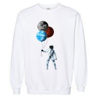 Planet Balloons Astronaut Space Garment-Dyed Sweatshirt