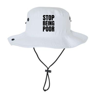 Stop Being Poor Funny Bold Quote Bucket Hat
