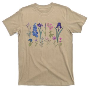 Subtle Bisexual Pride LGBT Month Wildflowers Rainbow Flowers T-Shirt