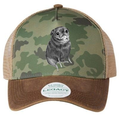 Sweet Black Pug Legacy Tie Dye Trucker Hat