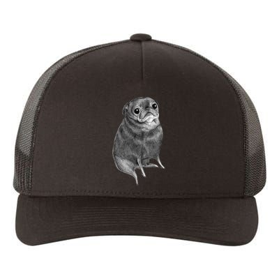 Sweet Black Pug Yupoong Adult 5-Panel Trucker Hat