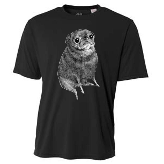 Sweet Black Pug Cooling Performance Crew T-Shirt