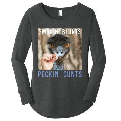 Smokin Blunts Peckin Cunts Women's Perfect Tri Tunic Long Sleeve Shirt