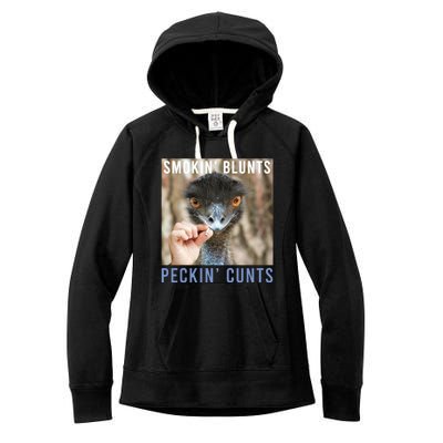 Smokin Blunts Peckin Cunts Women's Fleece Hoodie