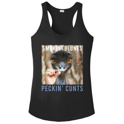 Smokin Blunts Peckin Cunts Ladies PosiCharge Competitor Racerback Tank