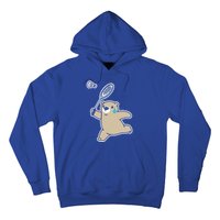 Sweet Bear Playing Badminton Badminton Player Badminton Gift Hoodie