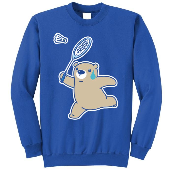 Sweet Bear Playing Badminton Badminton Player Badminton Gift Sweatshirt